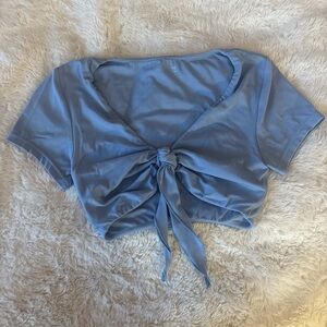 Blue crop top